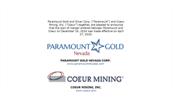 Desktop Screenshot of paramountgold.com